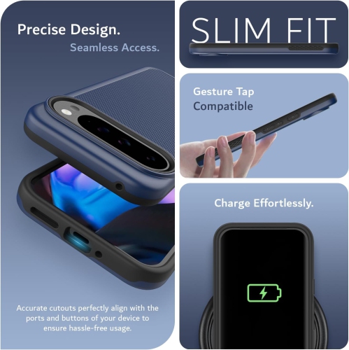 TUDIA MergeGrip for Google Pixel 9 Pro XL Case 2024 Military Grade- Indigo Blue