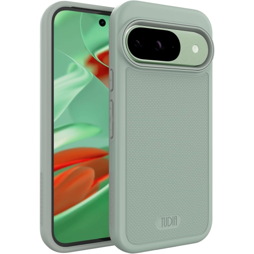 Étui MergeGrip de TUDIA pour Pixel 9 de Google et étui pour Pixel 9 Pro de Google de qualité militaire - Lys verts