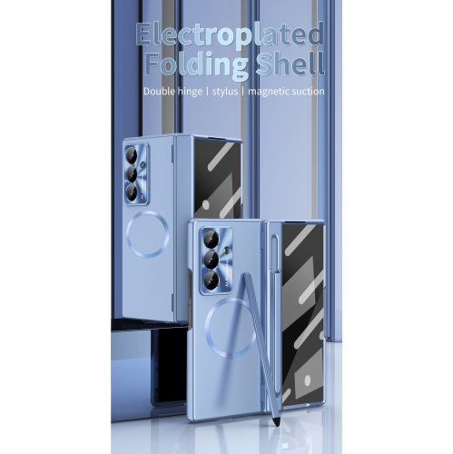 Samsung Zfold7 phone case with magnetic charging hinge, foldable cover, pen slot, and full-coverage for fold7