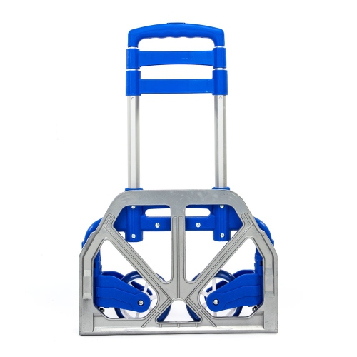 Karl Home 165 lb. Capacity Portable Aluminium Rolling Folding Luggage Hand Truck Dolly Blue