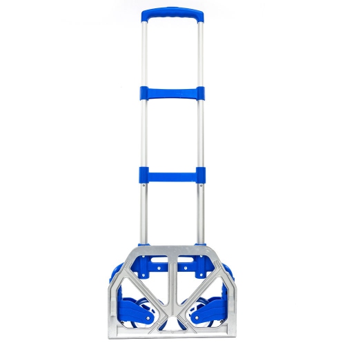 Karl Home 165 lb. Capacity Portable Aluminium Rolling Folding Luggage Hand Truck Dolly Blue