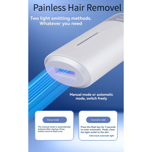 Intense pulsed light hair removal device, home electric laser hair removal device, unisex, 5-speed adjustable, painless, no dark spots, portable.