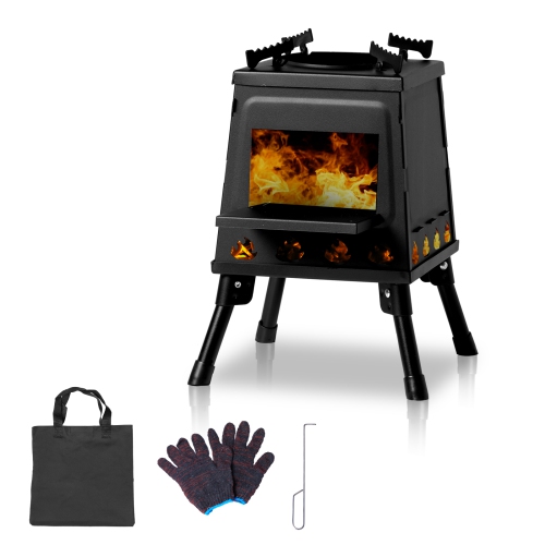 Karl Home Wood Burning Tent Stove, Portable Patio Heater, for Outdoor Cooking,Camping,BBQ