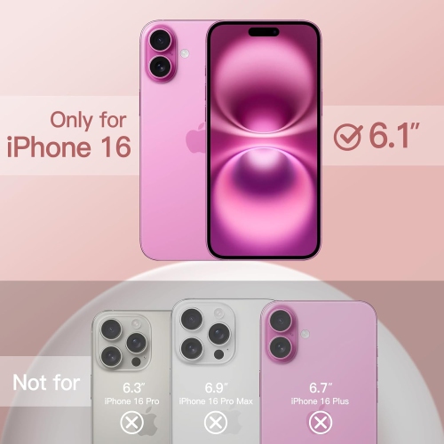 iPhone 16 Silicone Case – Light Pink, Silky Soft Touch, Shockproof, Anti-Scratch Full-Body Protection with Microfiber Lining