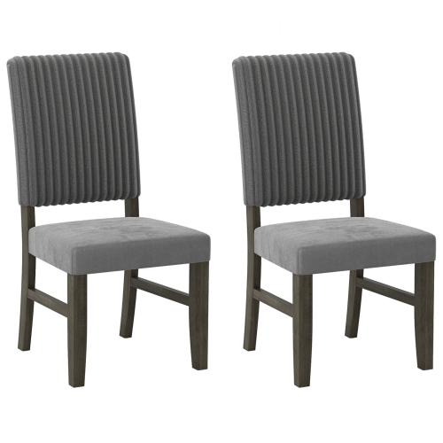 GYMAX  Dining Chair Set Of 2 Mid-Century Modern Velvet Fabric Upholstered Chairs