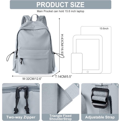 L Backpack Waterproof Laptop Backpack Work Backpack Lightweight Small Travel Backpack, A2-blue, Rucksack