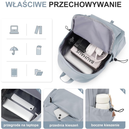 L Backpack Waterproof Laptop Backpack Work Backpack Lightweight Small Travel Backpack, A2-blue, Rucksack