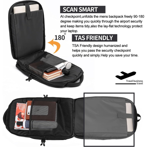 Extra Large 50L Travel Laptop Backpack for Men Women,Water Resistant 17 inch Laptop Backpack Work Bag with USB Charging Port,Big Capacity Heavy Duty