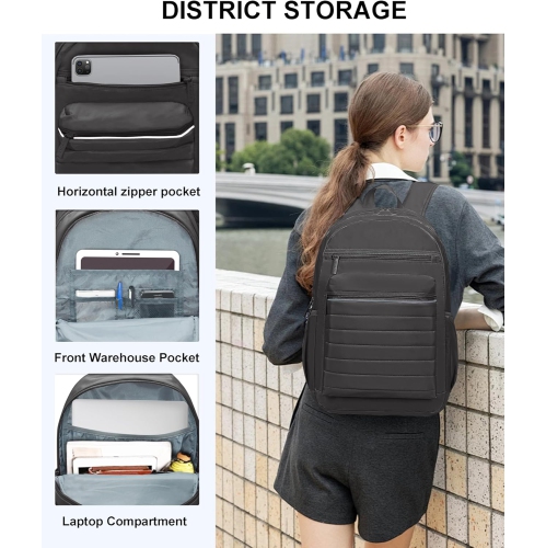 K Anti-Thief Travel Backpack for Men and Women, Backpack Purse for Women, Fashion Backpack, Casual Backpack for College(Carbon Black)