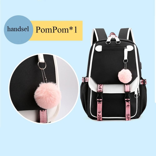 Kids Backpacks For Teen Girls With USB Port, cute pink backpack Can Hold 15.6in Notebook,Tablets.Girls Backpack Can Be Used As Gift for Students Or