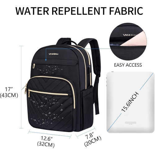 Laptop Backpack for Women Men Work Laptop Bag Fashion with USB Port, Daypacks for College, Business