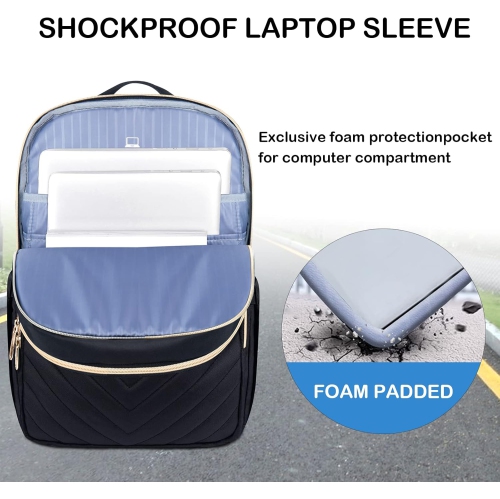 Laptop Backpack for Women Men Work Laptop Bag Fashion with USB Port, Daypacks for College, Business