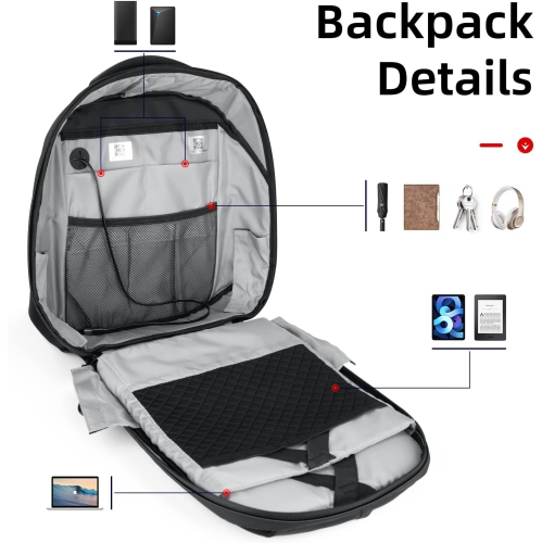 G LED Display Backpack with App Control City Serise, 17 Inch Cool DIY Pixel Art Animation Fashion Programming Laptop Backpack