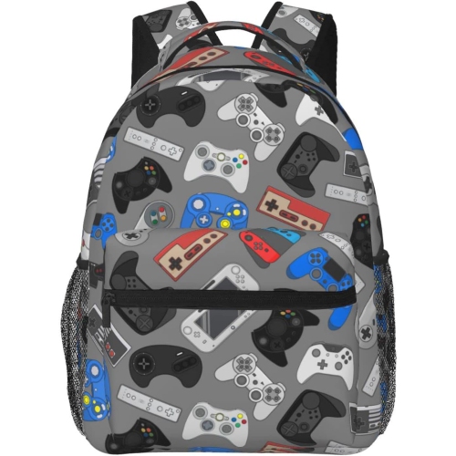 Backpack School Bag For Students Teens Men Women Laptop Backpacks Travel Daypack Bag With Multiple Pockets, Video Game#02, One Size, Daypack Backpacks