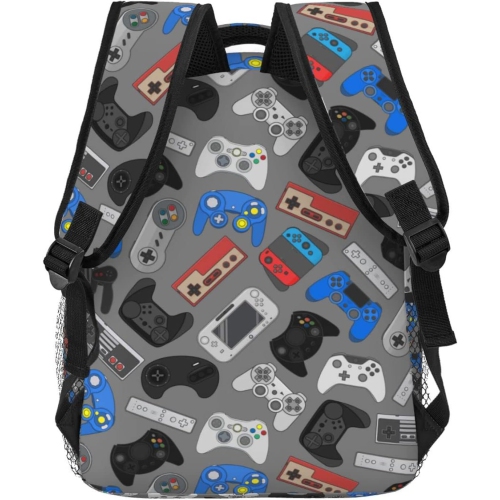 Backpack School Bag For Students Teens Men Women Laptop Backpacks Travel Daypack Bag With Multiple Pockets, Video Game#02, One Size, Daypack Backpacks