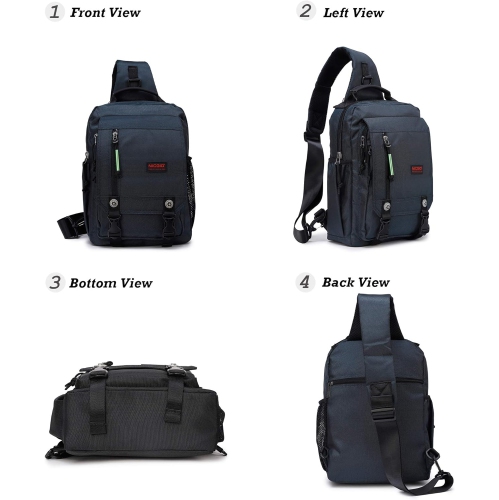 Sling Bags Chest Shoulder Backpacks, 13.3'' Laptop Backpack Crossbody Messenger Bag Travel Outdoor Men Women