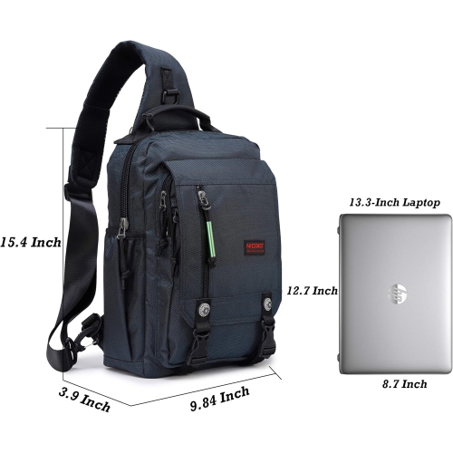 Sling Bags Chest Shoulder Backpacks, 13.3'' Laptop Backpack Crossbody Messenger Bag Travel Outdoor Men Women