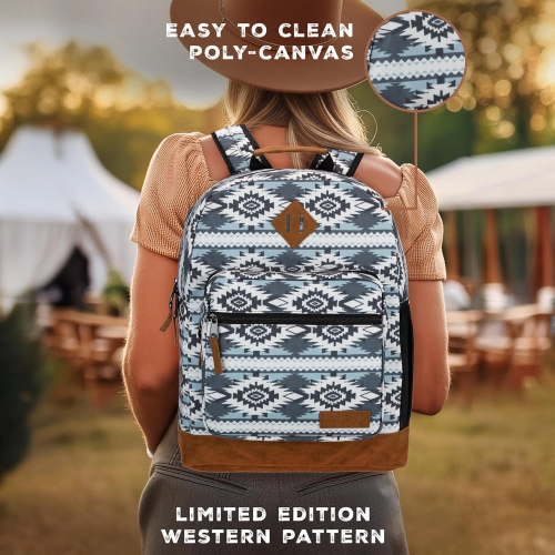 Yellowstone Sturdy Backpack for Travel Water Resistant Casual Daypack for Laptop Notebook, Grey, Classic