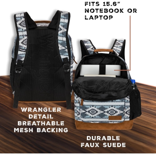 Yellowstone Sturdy Backpack for Travel Water Resistant Casual Daypack for Laptop Notebook, Grey, Classic