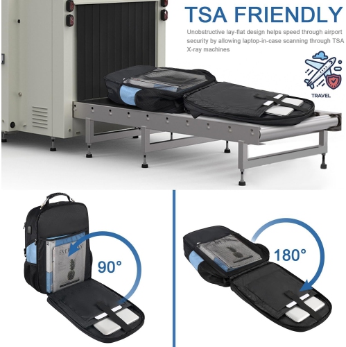 Big Backpack for Travel, 52L Large Anti-Theft Computer Backpack for Women Men, Heavy Duty Laptop Bag 17.3 Inch with USB Port, College Business Work