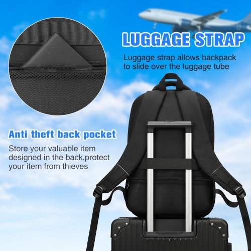 Laptop Backpack,School Backpack Large Bookbag with USB for High School College Students Office Business,Waterproof