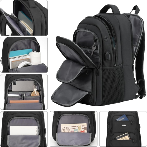 Laptop Backpack,School Backpack Large Bookbag with USB for High School College Students Office Business,Waterproof