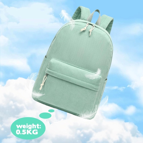 School Backpack Teen Girls Lightweight Bookbags Elementary Middle School College Back Pack Women Laptop Casual Daypacks, Light Green, School Backpack