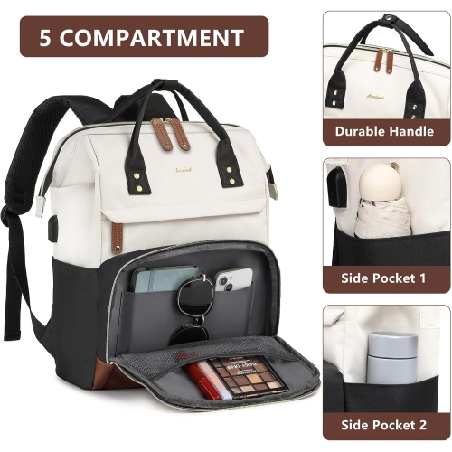 Backpack for Women 17 Inch Laptop Backpack Work Business Backpacks Purse Waterproof Computer College Carry on Backpacks Nurse Bag Backbag Casual