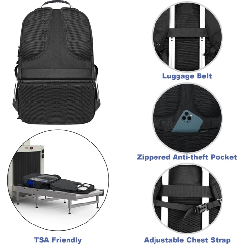 Gaming Laptop Travel Backpack Fits 18.4-19 Laptops, Extra Large TSA Carry On Bag, College Business Work Mens Backpack, Blue