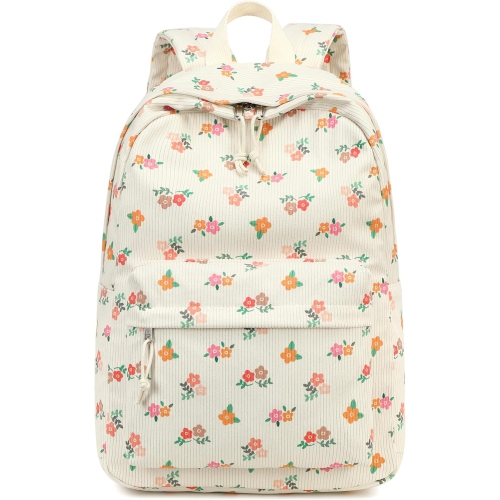 School Backpack Teen Girls Lightweight Bookbags Elementary Middle School College Back Pack Women Laptop Casual Daypacks, Flowers With Red Pink Yellow