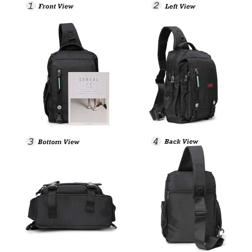 Sling Bags Chest Shoulder Backpacks, 13.3'' Laptop Backpack Crossbody Messenger Bag Travel Outdoor Men Women