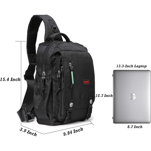 Sling Bags Chest Shoulder Backpacks, 13.3'' Laptop Backpack Crossbody Messenger Bag Travel Outdoor Men Women