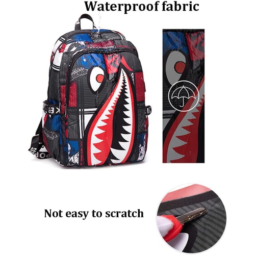 Boys' backpack School Backpack,Stylish backpack with USB port.Laptop Backpack can hold 15.6in Notebook