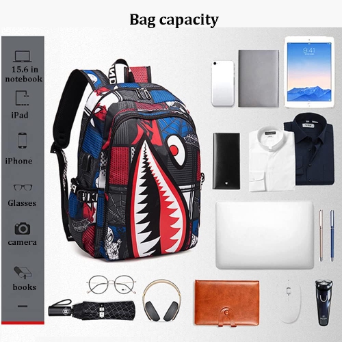 Boys' backpack School Backpack,Stylish backpack with USB port.Laptop Backpack can hold 15.6in Notebook