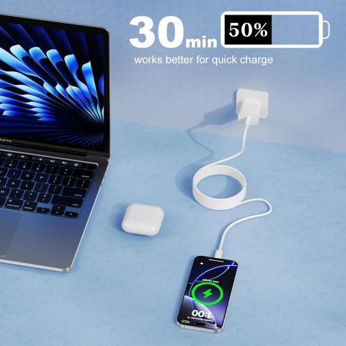 Paquet de 2 3 câbles de recharge pour iPhone 15 et 16; Câble USB-A à USB-C pour iPhone; Câble USB-C pour Samsung/iPad Pro/iPad Air Android; Câble de