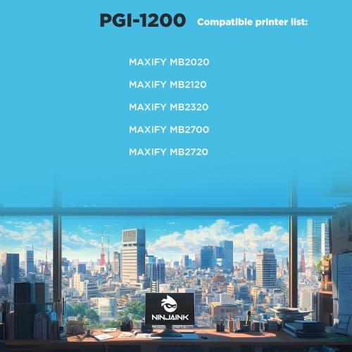 NINJA INK® Compatible with Canon 1200XL PGI-1200 PGI1200XL - Canon MAXIFY MB2020 MB2120 MB2320 MB2700 MB2720
