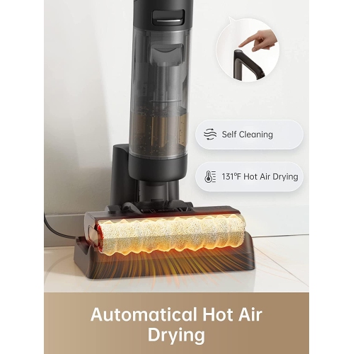 Dreame H12 Pro Mop Vacuum Combo for Hard Floors, Floor Washer with Smart Dirt Sensor, One-Step Edge to Edge Cleaning with Hot Air Drying,