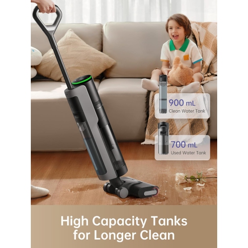 Dreame H12 Pro Mop Vacuum Combo for Hard Floors, Floor Washer with Smart Dirt Sensor, One-Step Edge to Edge Cleaning with Hot Air Drying,