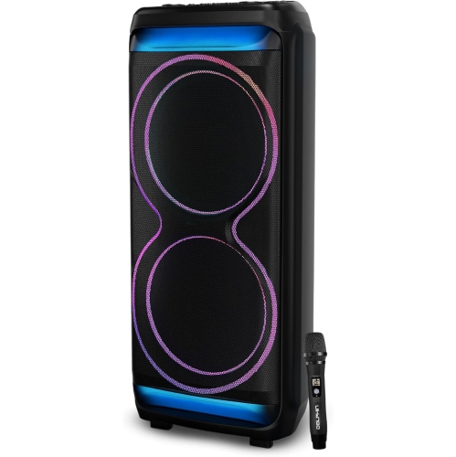 Dolphin SP-5500RBT Bluetooth Party Speaker with Dual 15” Woofers and Wireless Microphone