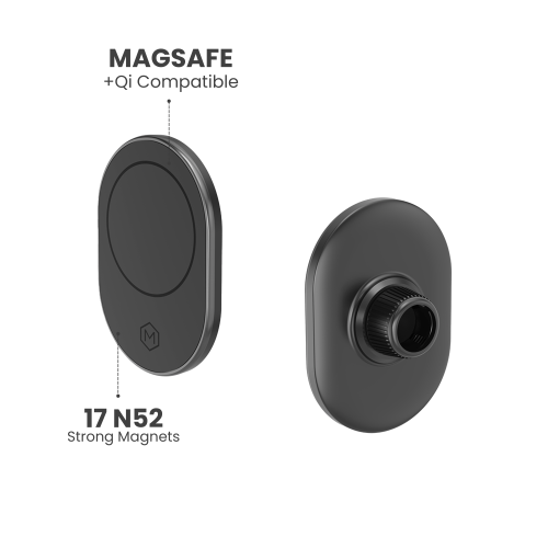Mighty Mount Magsafe Magnetic Car Mount Bundle - Black