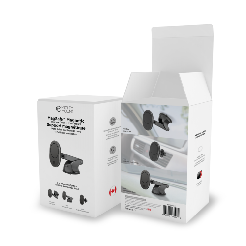 Mighty Mount Magsafe Magnetic Car Mount Bundle - Black
