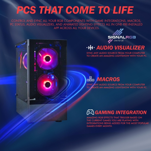 Gigatech Gaming Titan 5 Gaming PC Desktop Monitor Bundle - Intel Core Ultra 5 245K 5.2GHz 14-Core, NVIDIA RTX 5060 GPU, 32GB DDR5 6000MHz, 512GB SSD,