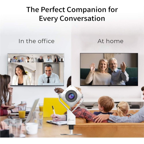 j5create 360 Degree All Around Meeting Webcam - 1080P HD Video Conference Camera with High Fidelity Microphone, USB-C | for Video Conferencing,