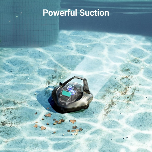 AIPER Seagull SE Cordless Robotic Pool Cleaner, Pool Vacuum Lasts 90 Mins, LED Indicator, Self-Parking, for Flat Above-Ground Pools up to 33 Feet -