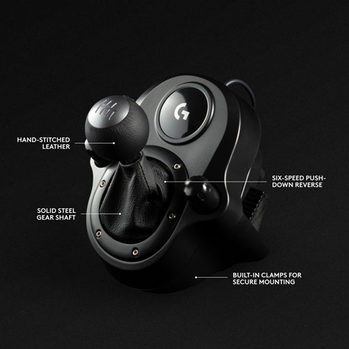 Volant de course et pédales G923 de Logitech avec levier de vitesses Driving Force pour PS5/PS4/PC - Noir