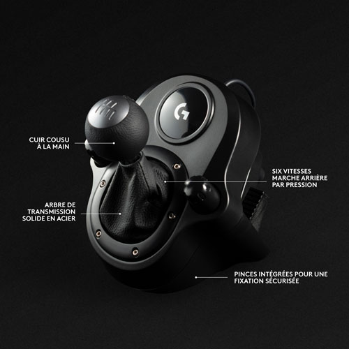 Volant de course et pédales G923 de Logitech avec levier de vitesses Driving Force pour PS5/PS4/PC - Noir