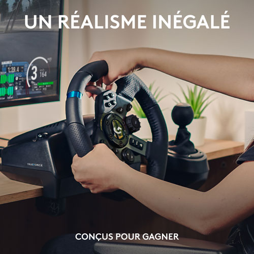 Volant de course et pédales G923 de Logitech avec levier de vitesses Driving Force pour PS5/PS4/PC - Noir