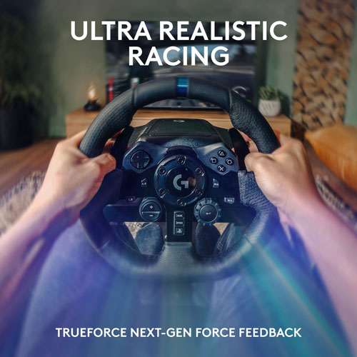 Volant de course et pédales G923 de Logitech avec levier de vitesses Driving Force pour PS5/PS4/PC - Noir