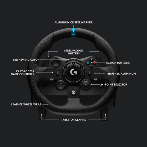 Logitech G923 Racing Wheel & Pedals with Driving Force Shifter for Xbox Series X|S and Xbox One