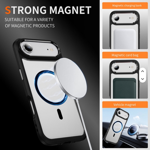 [CS] Transparent Hard PC Hybrid Magnetic MagSafe Case Cover for iPhone 17 Air, Green